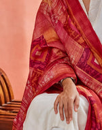 Maroon Silk Hand Block Print Dupatta