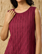 Wine Cotton Top for Women with breathable cotton