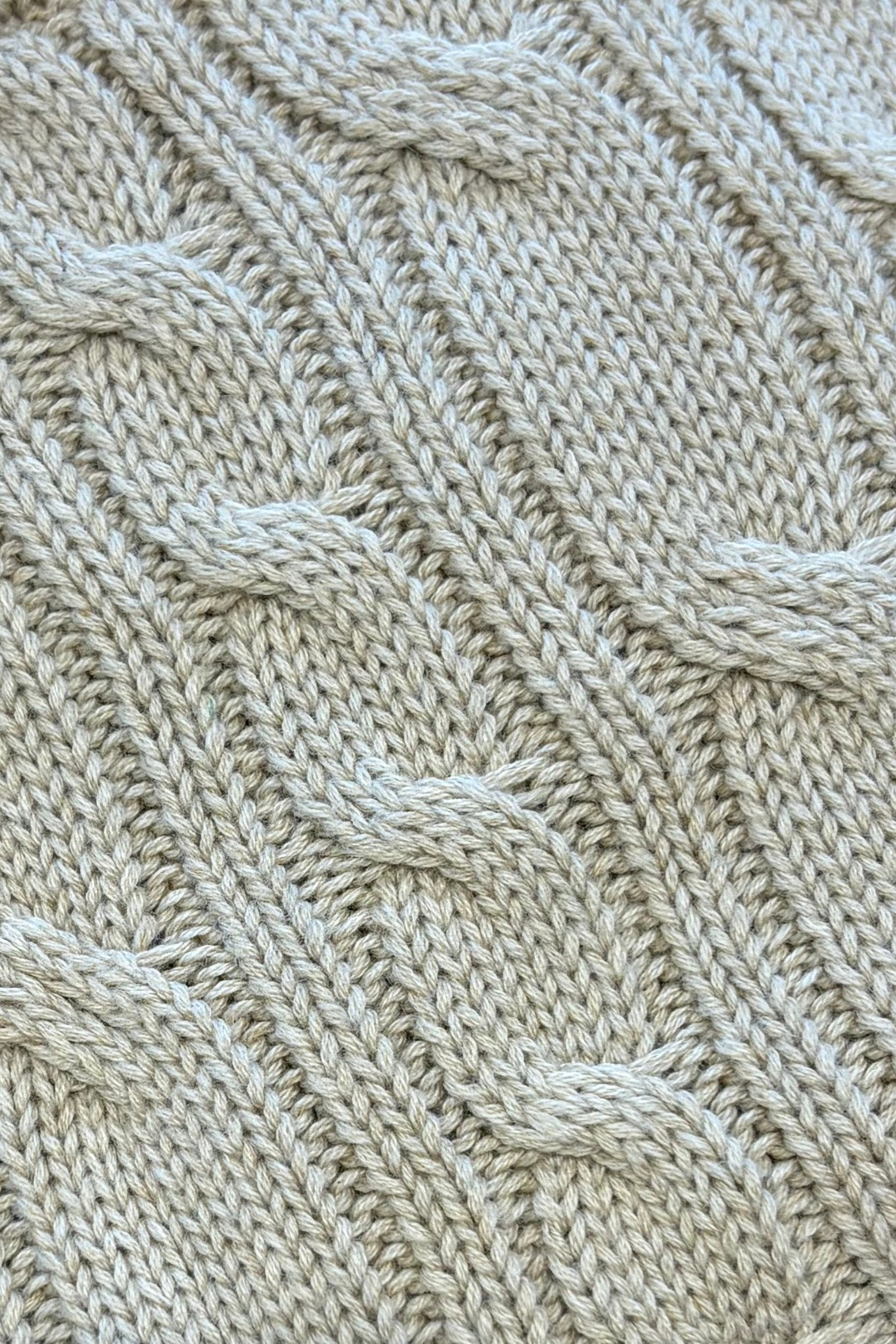 Beige Cotton Blend Sweater