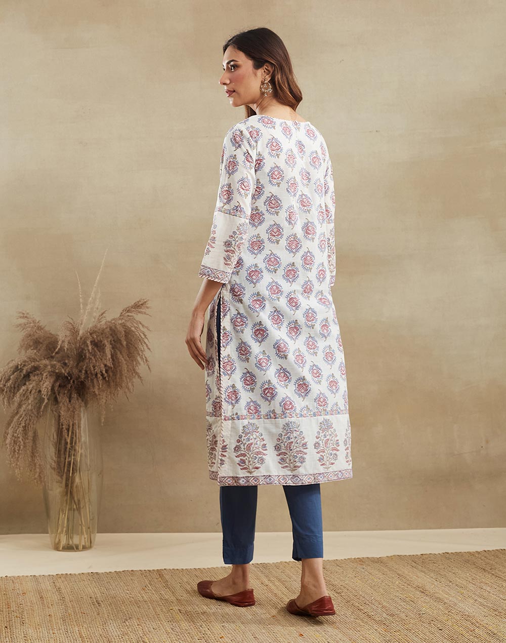 Natural Cotton Long Kurta