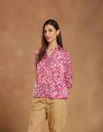 Pink Viscose Printed Helen Top