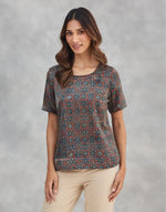 Indigo Cotton Ajrakh Printed Top