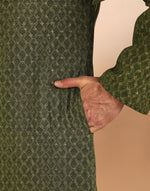 Green Cotton Long Kurta