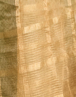 Beige Metallised Fiber & Silk Blend Stole
