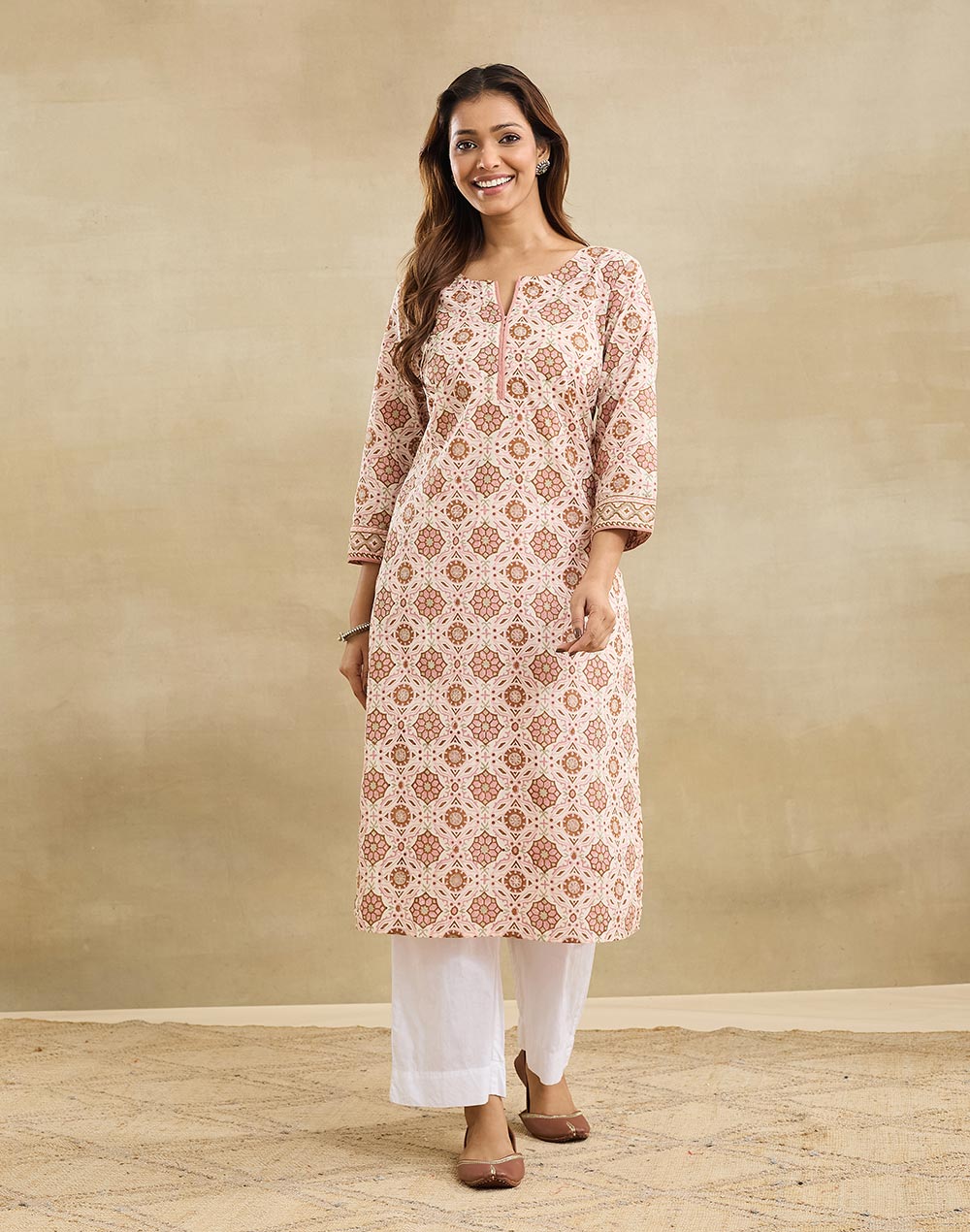 Natural Cotton Long Kurta
