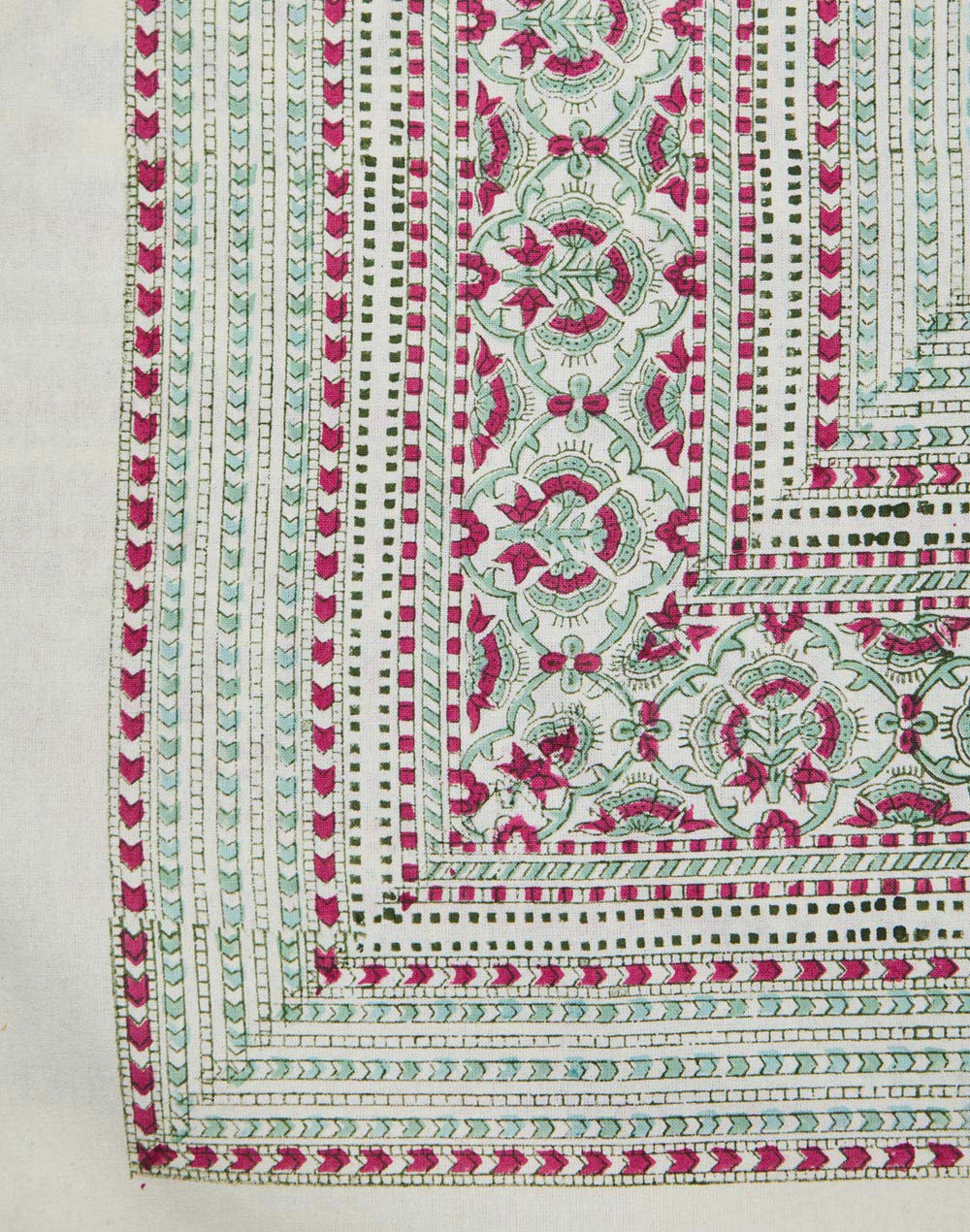 Gulbagh Hand Block Printed Cotton Table Cover