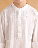 White Cotton Chikankari Modern Heirloomlong Kurta