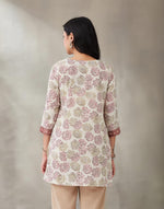 Natural Cotton Hand Block Printed Slim Fit Short Kurta