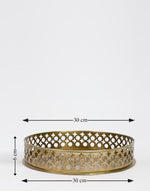 Brass Metal Yug Cutwork Tray