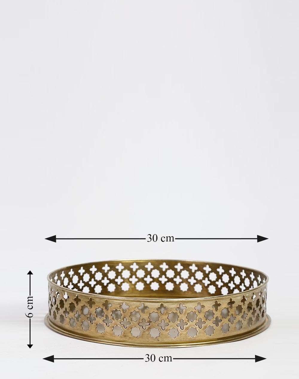 Brass Metal Yug Cutwork Tray
