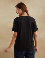 Black Cotton T-Shirt