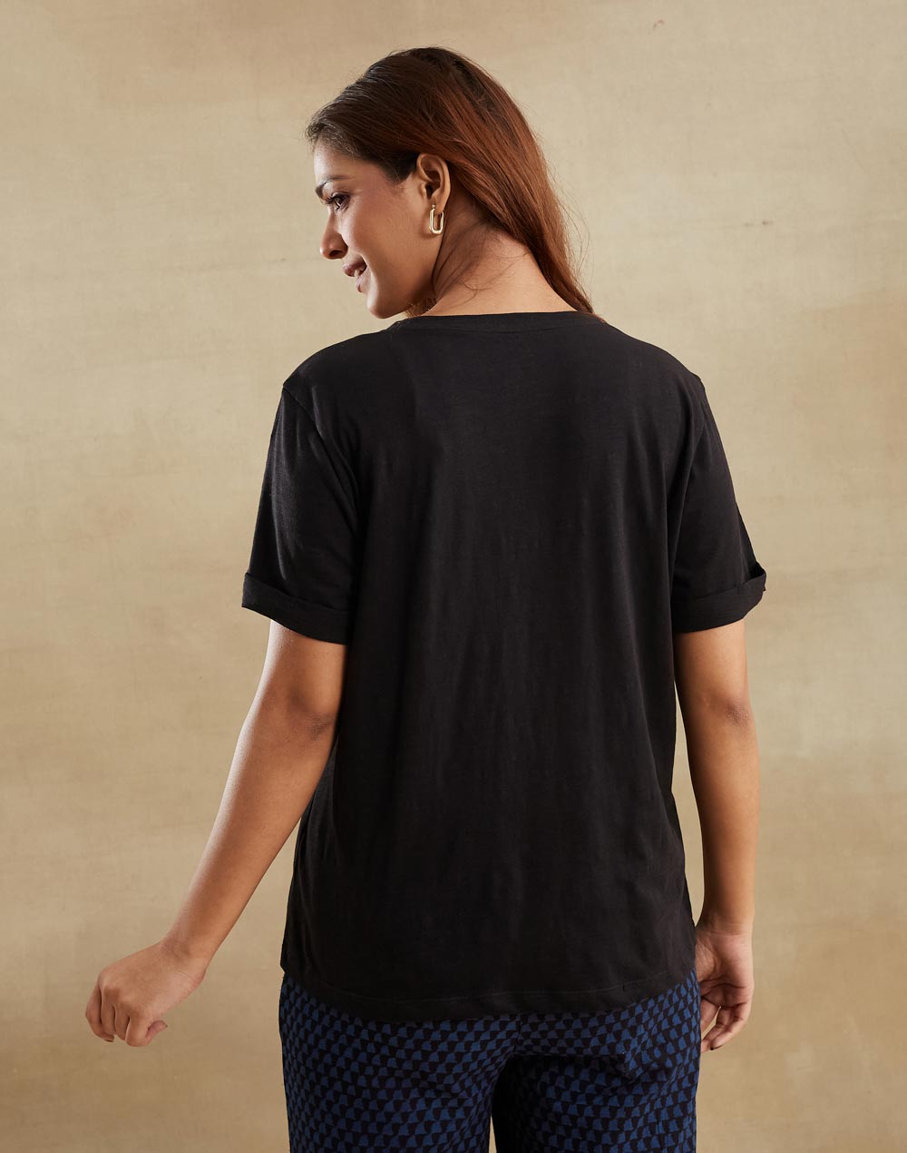 Black Cotton T-Shirt