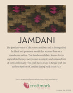 Teal Cotton Silk Blend Jamdani Woven Wonders Sari