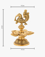 Brass Mehnoor Antiqued Oil Lamp