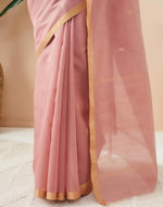 Purple Cotton Silk Blend Chanderi Woven Wonders Sari