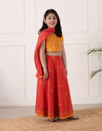 Pink Cotton Dobby 3pc Lehenga Set