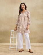 Pink Cotton Short Kurta