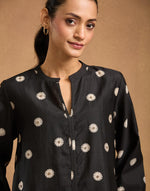 Black Cotton Silk Tunic