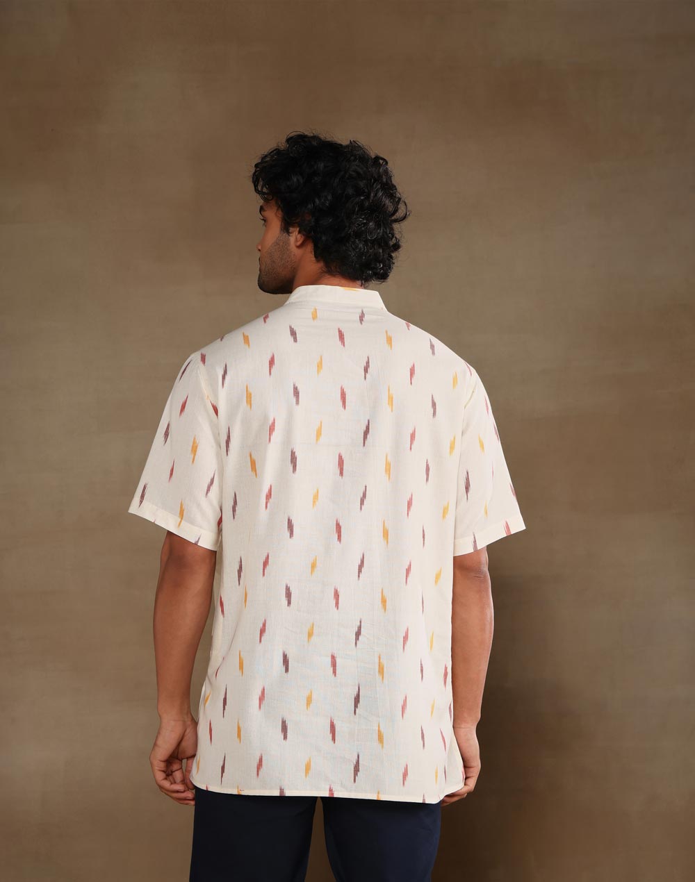 Natural Cotton Ikat Short Kurta