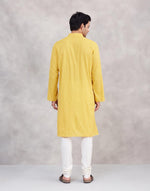 Yellow Cotton Long Kurta