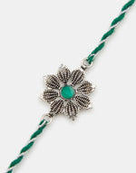 Multi Metal Floral Oxidised Rakhi