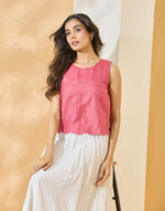 Pink Linen Silk Top for Women from Fabindia UK