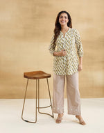 White Cotton Hand Block Printed Tunic
