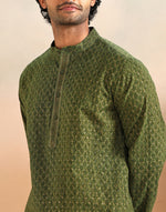 Green Cotton Long Kurta
