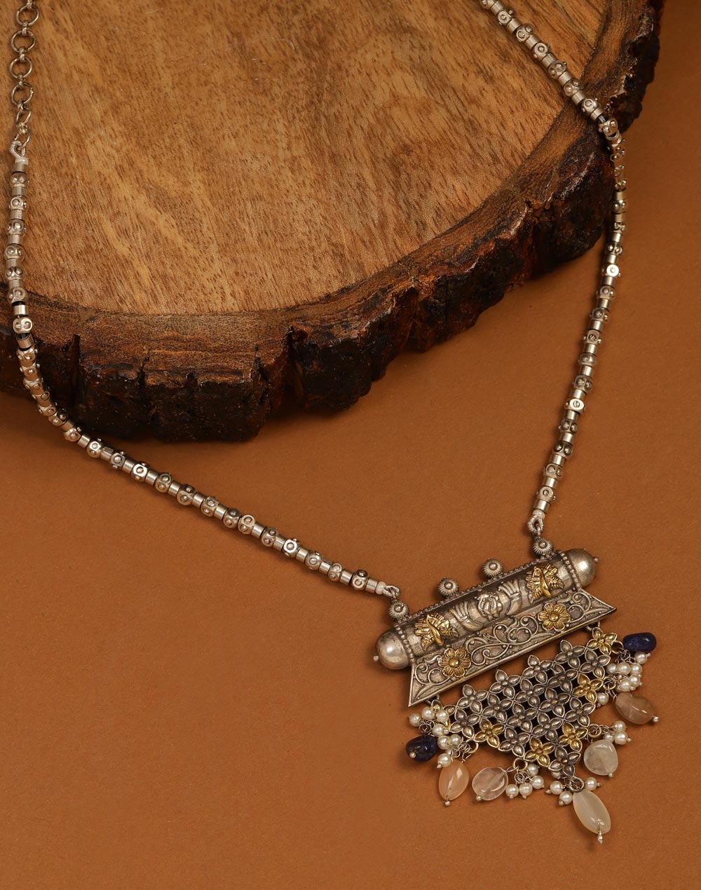 Multi Metal Long Necklace