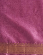 Purple Silk Blend Hand Woven Sari
