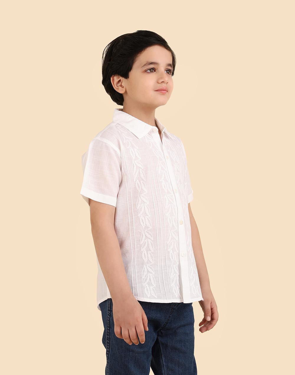 White Cotton Chikankari Shirt