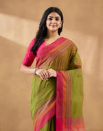 Green Cotton Silk Blend Maheshwari Woven Wonders Sari