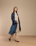 Blue Wool Shawl