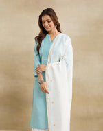 Natural Cotton Silk Blend Hand Embroidery Dupatta