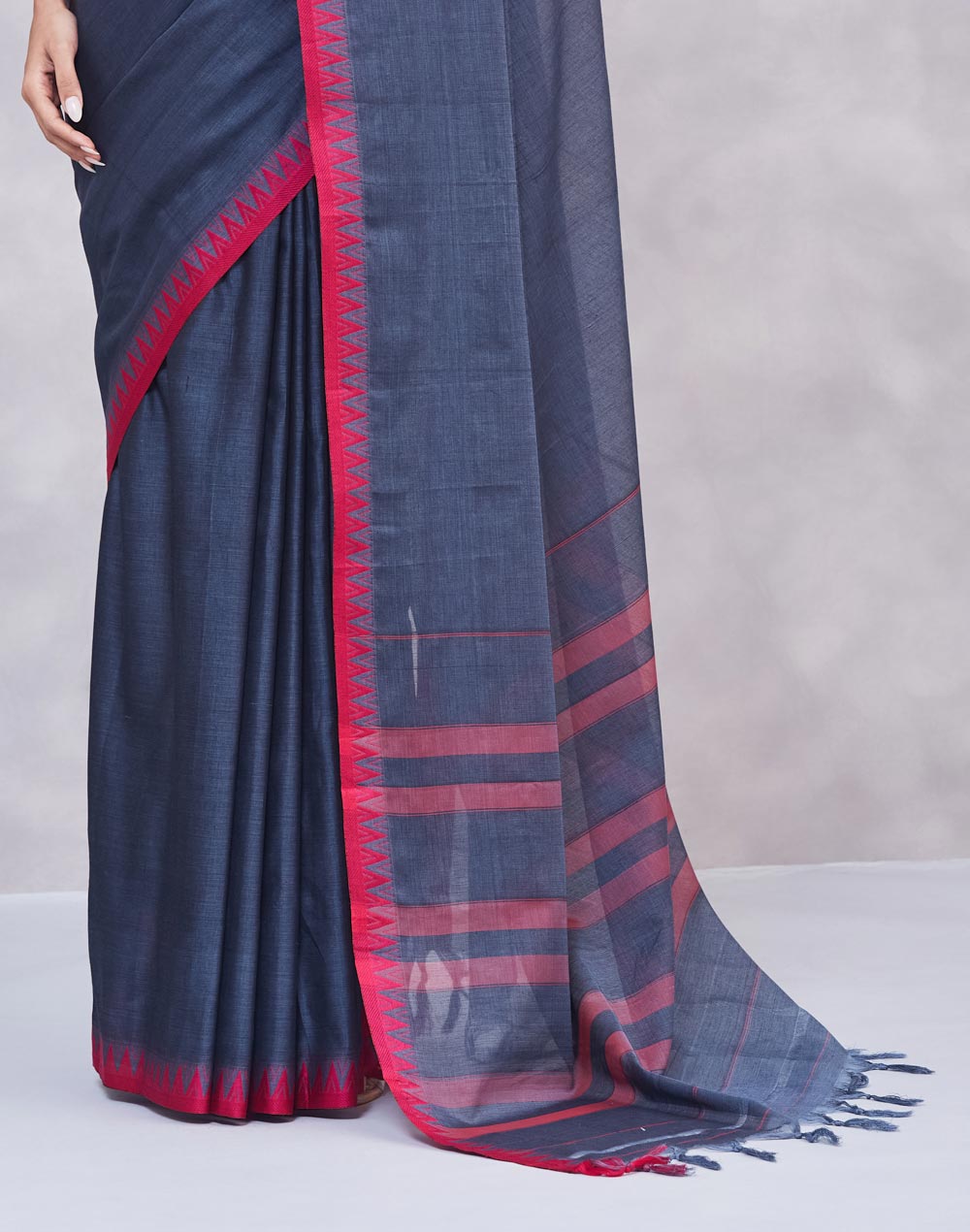 Grey Cotton Sari