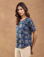 Indigo Cotton Top