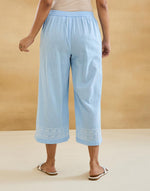 Light Blue Cotton Chikankari Cullotes
