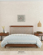 Blue Megh Hand Block Printed Cotton Quilt