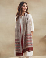 Black Cotton Silk Bagh Printed Stole