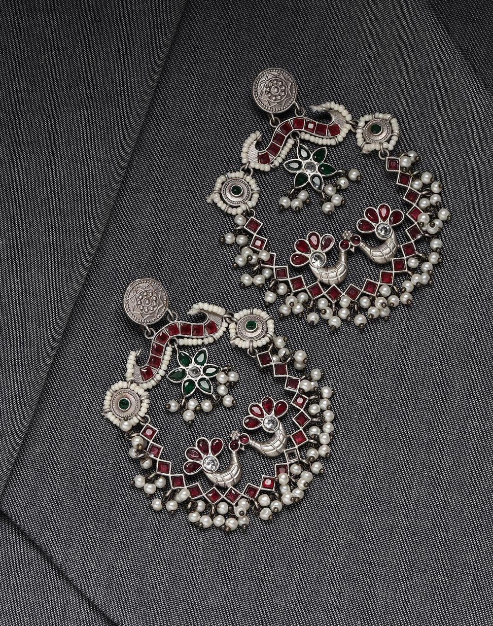 Multi Metal Chand Bali Earrings