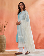 Natural Cotton Silk Chikankari Dupatta