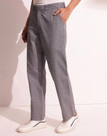Blue Cotton Blend 808 Straight Leg Pant