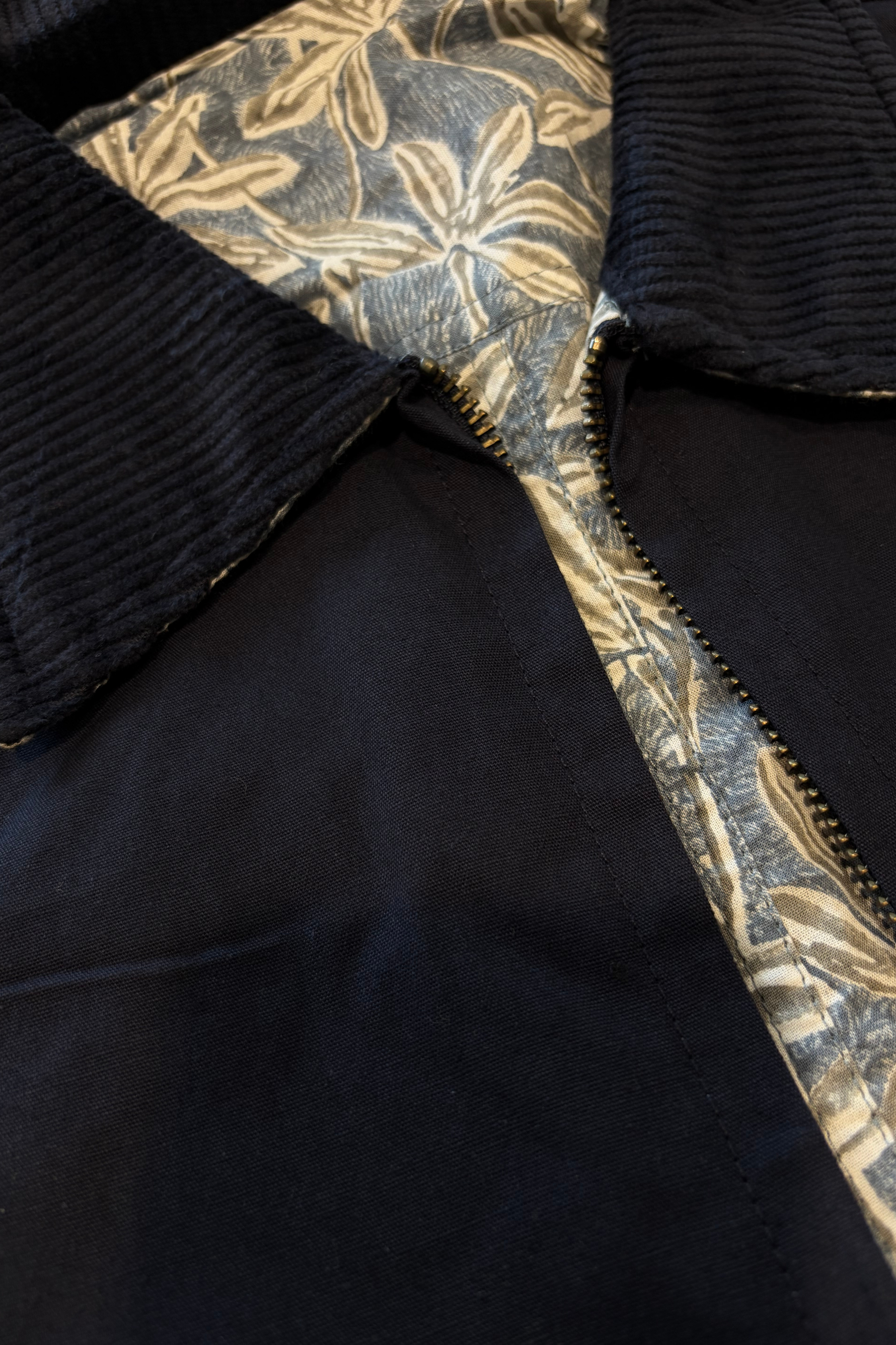 Navy Cotton Utility Jacket