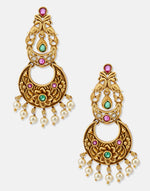 Metal Chandbali Earrings