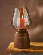Yellow Abha Wooden Candle Holder