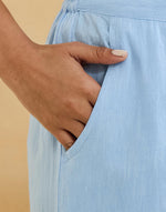 Light Blue Cotton Chikankari Cullotes