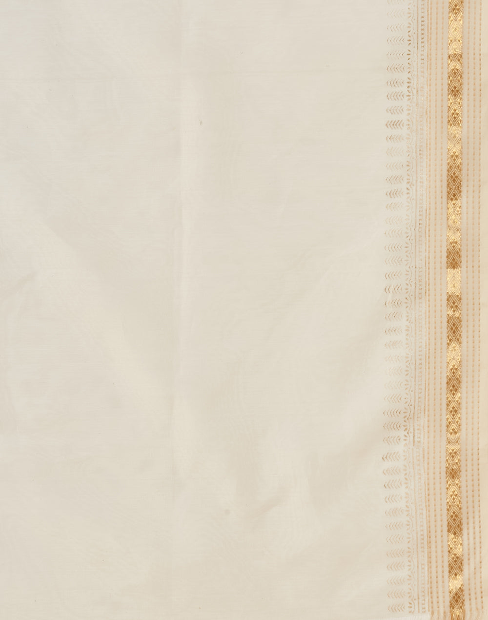 Natural Cotton Silk Blend Hand Block Printed Sari