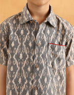 Black Cotton Ikat Shirt