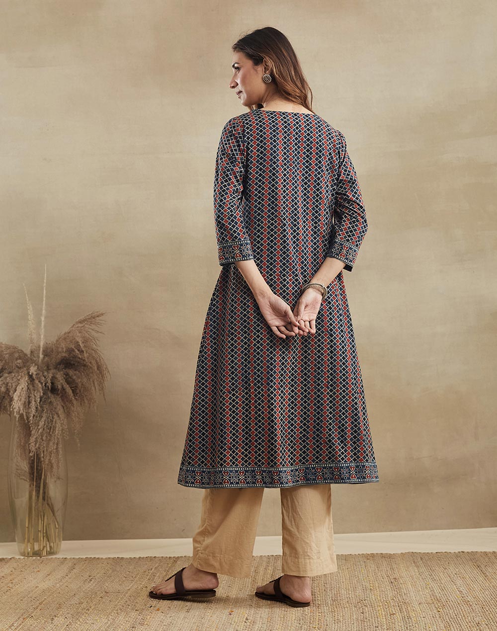 Maroon Cotton Slip & Long Kurta