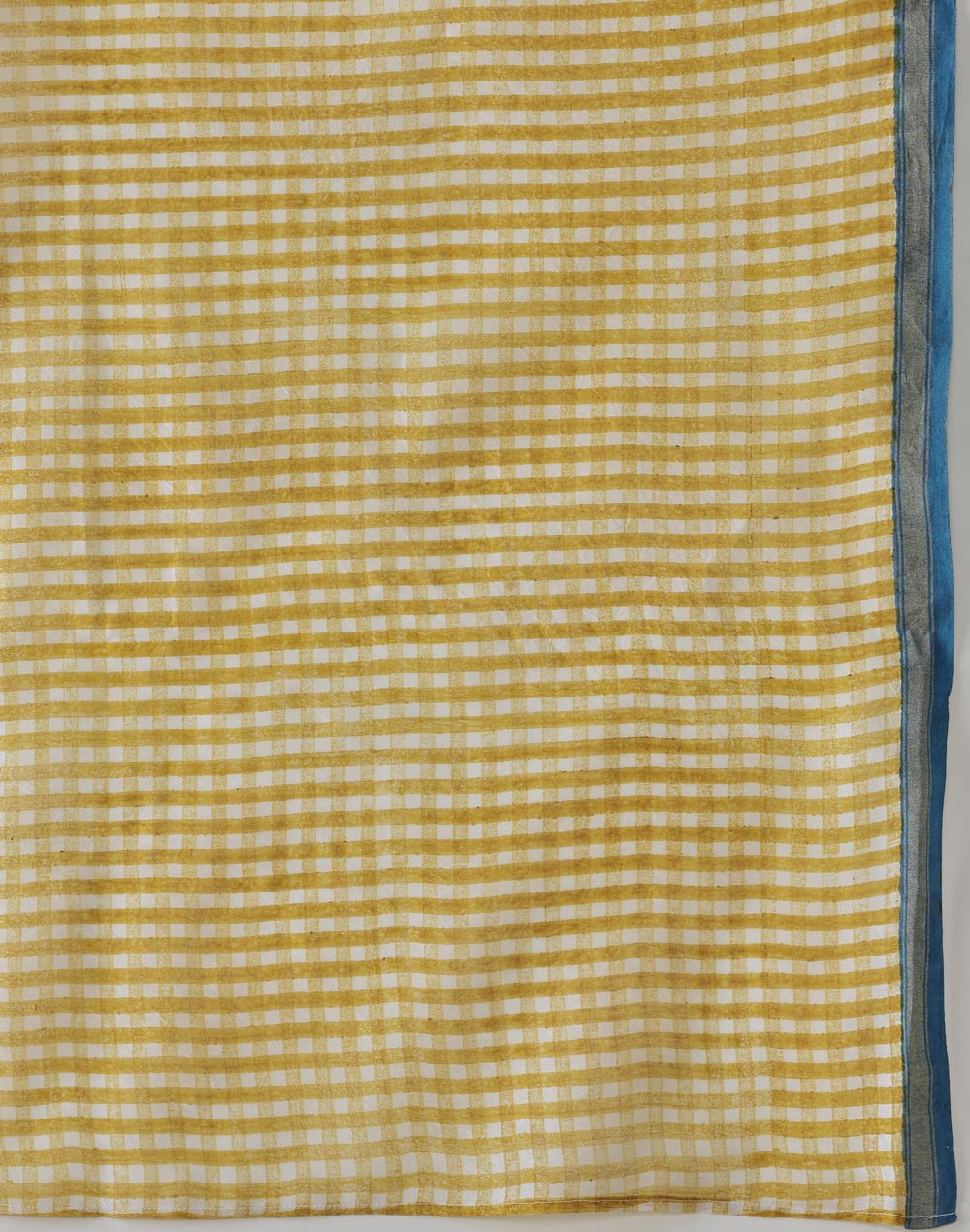 Natural Cotton Silk Hand Block Printed Sari